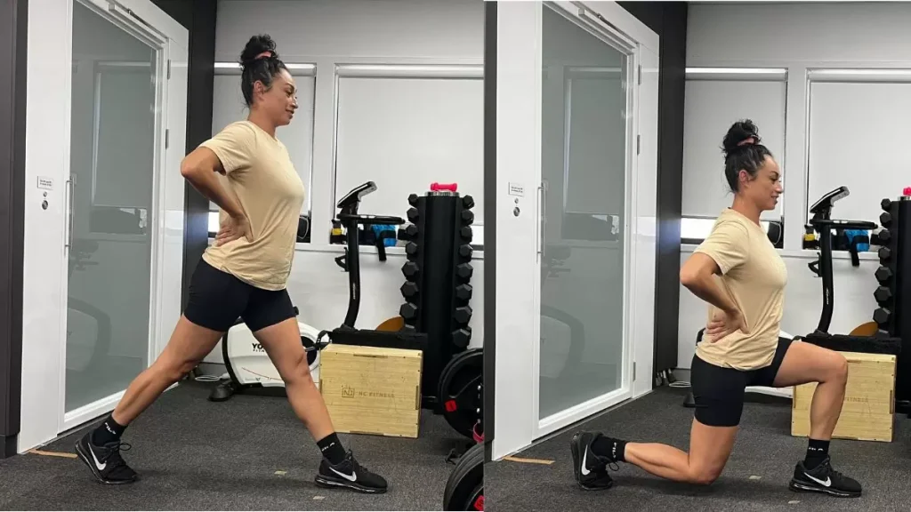 Static lunge exercise