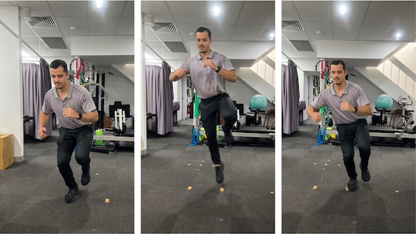 Lateral hop exercise for ankle sprain
